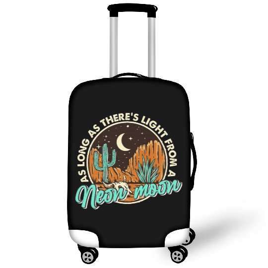 Neon Moon Cactus Country Mountain Vintage Retro Luggage Covers