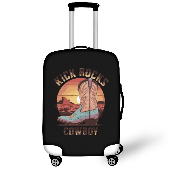 Kick Rocks Cowboy Western Sunset for a Western Luggage Covers