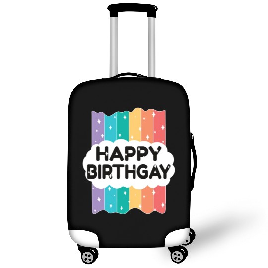 Happy Birthgay Lgbtq Rainbow Luggage Covers