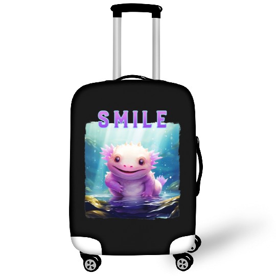 Colorful Smiling Lizard Underwater Luggage Covers