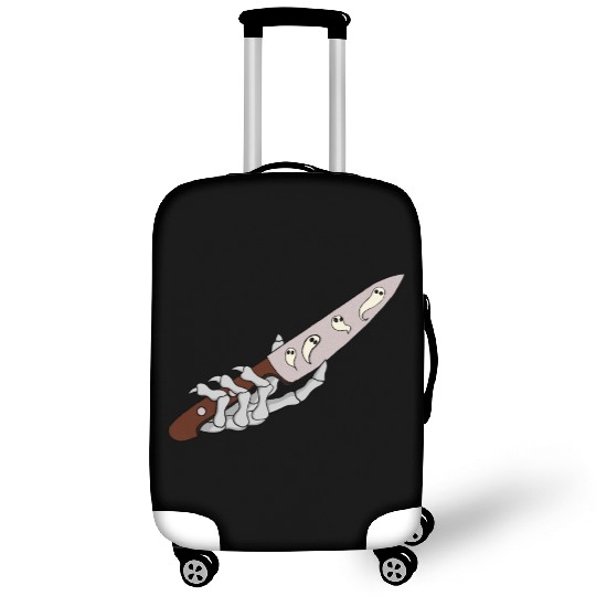 Skeleton Hand with Ghostly Dagger Theme Luggage Covers