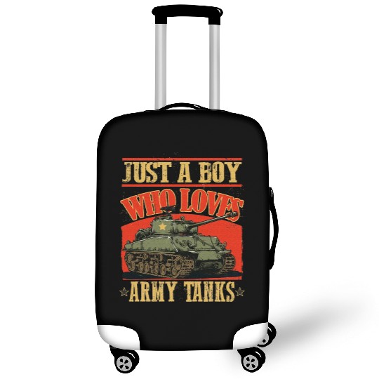 Just a Boy Who Loves Army Tanks a World War 2 Luggage Covers