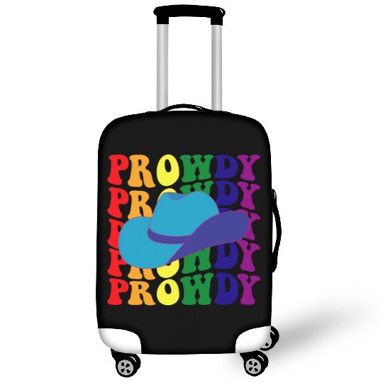 Prowdy Gay Lesbian Howdy Cowboy LGBTQ Pride Groovy Luggage Covers