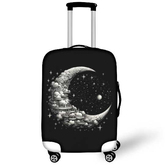 Cool Full Moon - Solar Eclipse, Moon Phases Total Luggage Covers