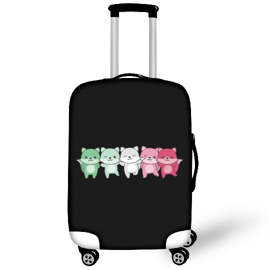 Abrosexual Flag Pride Lgbtq Cute Fox Luggage Covers