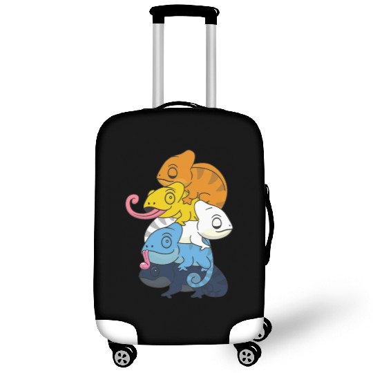 Aroace Flag Pride Lgbtq Chameleon Pile Luggage Covers
