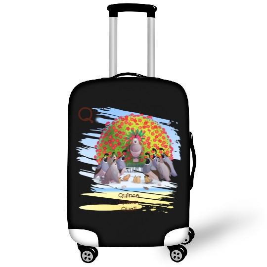 Unique Creative Cute Q Alphabet Quince Queen Quail Luggage Covers