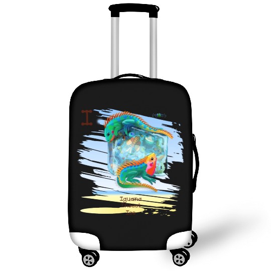 Unique Creative Cute I Alphabet Iguana Insect Ice Luggage Covers