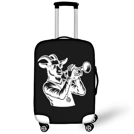 Goat Trumpeter Silhouette Luggage Covers