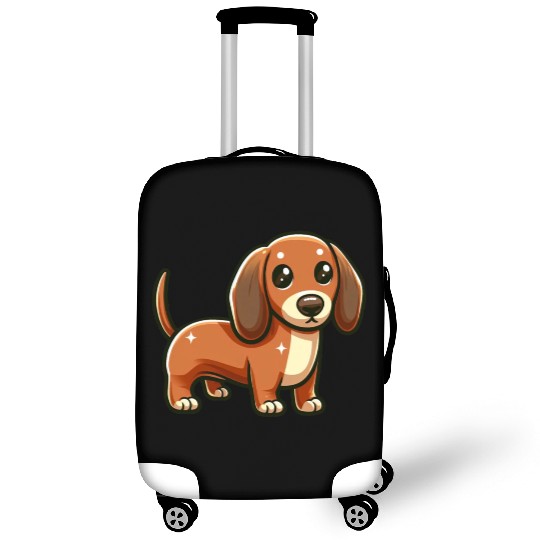 Royal Miniature Dachshund Puppy Odyssey Cartoom Luggage Covers