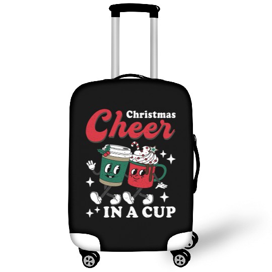 Christmas Cheer in a cup Funny Christmas Luggage Covers