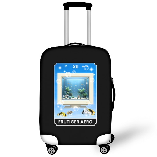 Frutiger Aero Aesthetic Tech Computer Aquarium Luggage Covers