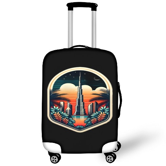 Dubai City United Arab Emirates Vintage Travel Luggage Covers