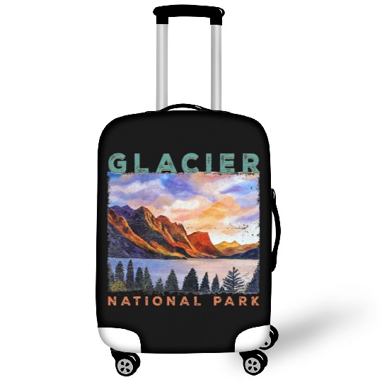 Glacier National Park Retro US Montana Parks Luggage Covers