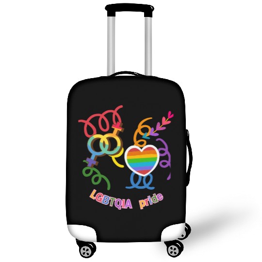 LGBTQIA+ Pride Rainbow Heart Luggage Covers
