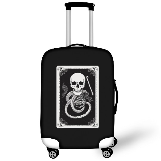 Skull Tarot Card Reader Astrology Occult Luggage Covers