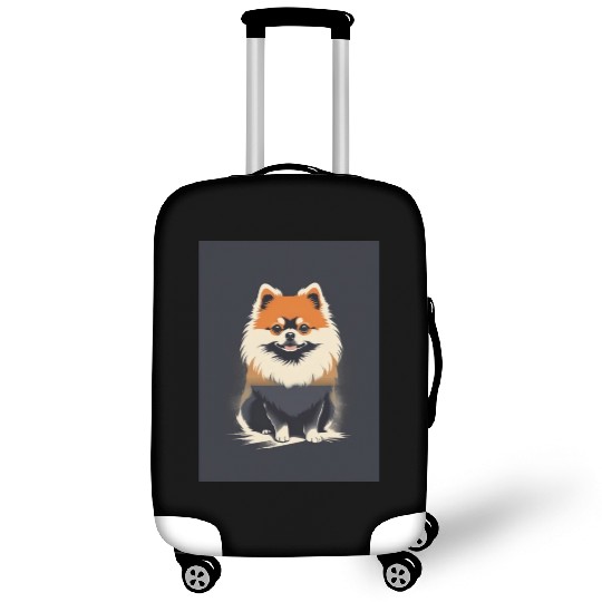Pomeranian Dog 2 - Japanese Old Vintage Luggage Covers