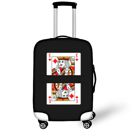 Playing card king of diamonds with banner space Luggage Covers