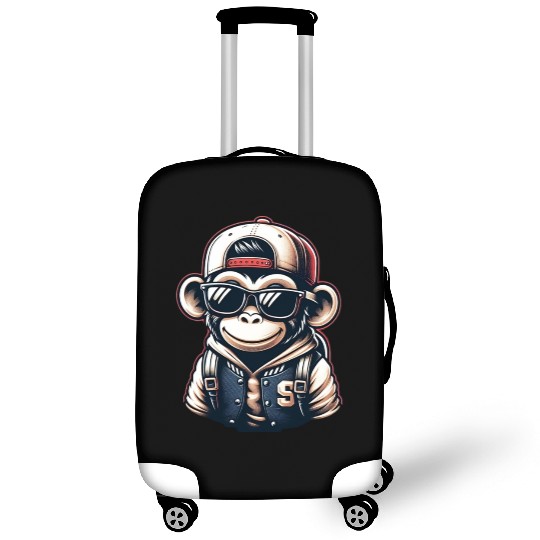 Luggage Covers Funny of a monkey dressed as rap