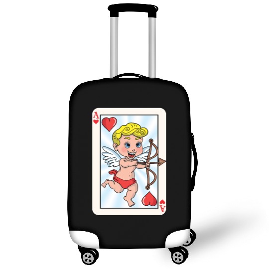 Playing card with cupid Luggage Covers