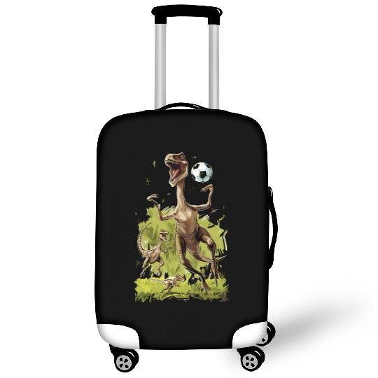 Soccer Ball Velociraptor Dinosaur Football Luggage Covers