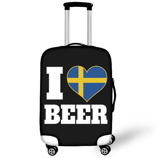 I Love Beer And Sweden Patriotic Expression Luggage Covers