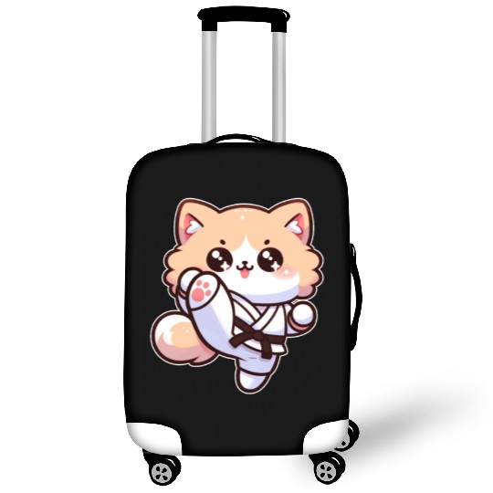 Karate Taekwondo Funny Cat Jiu Jitsu Women Girls Luggage Covers