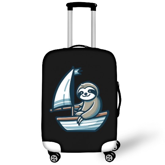 Summer sailing with sloth on dinghy Luggage Covers