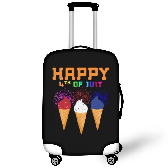 Celebrate Independence Day with Fireworks Ice Crea Luggage Covers
