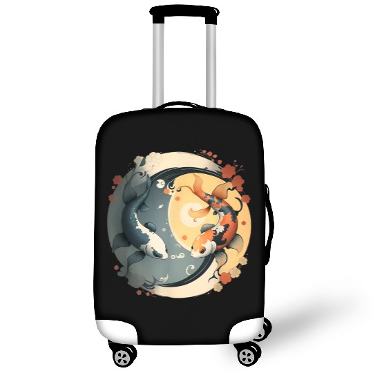 Japanese Koi Fish Yin Yang Luggage Covers