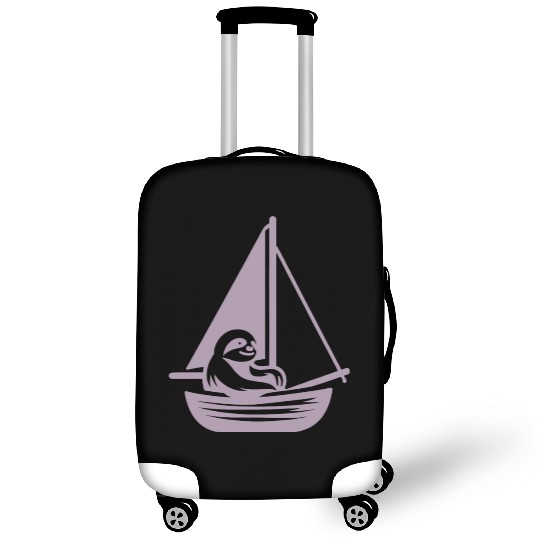 Summer sailing sloth silhouette cool Luggage Covers