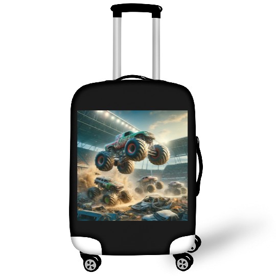 Monster Madness Monster Trucks Luggage Covers