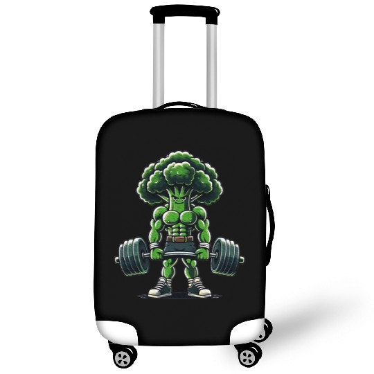 Broccoli Workout Muscular Broccoli Lifting Weights Luggage Covers