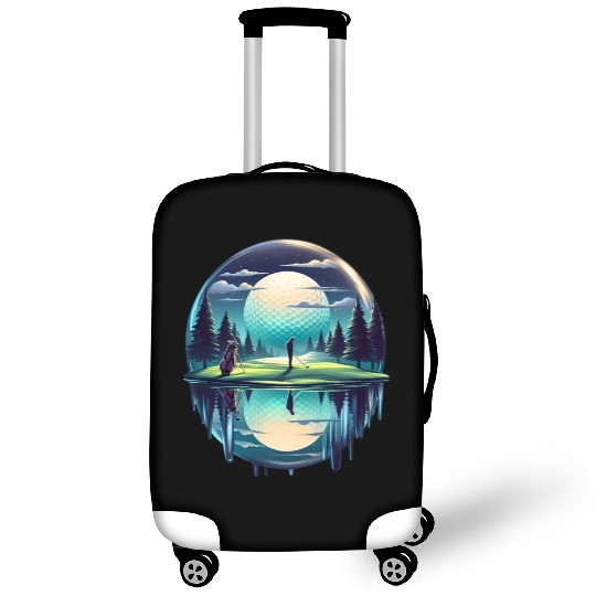 Night Golfer Escape Golfing Twilight Fairway Luggage Covers