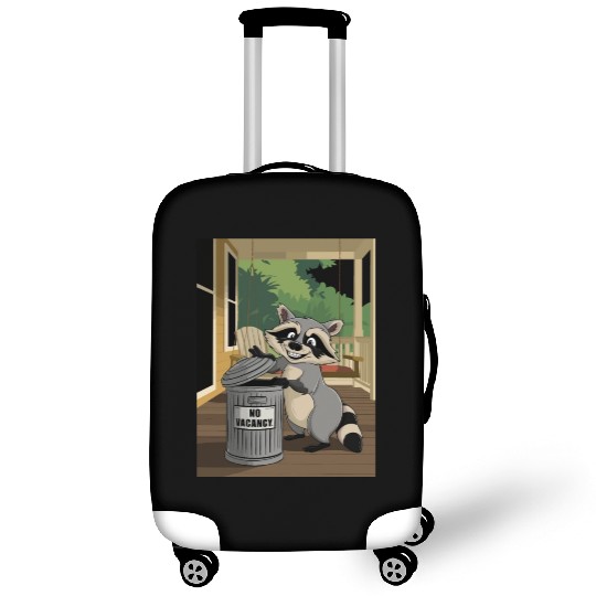 Racoon Trash Panda Metal Trash Can No Vacancy Luggage Covers
