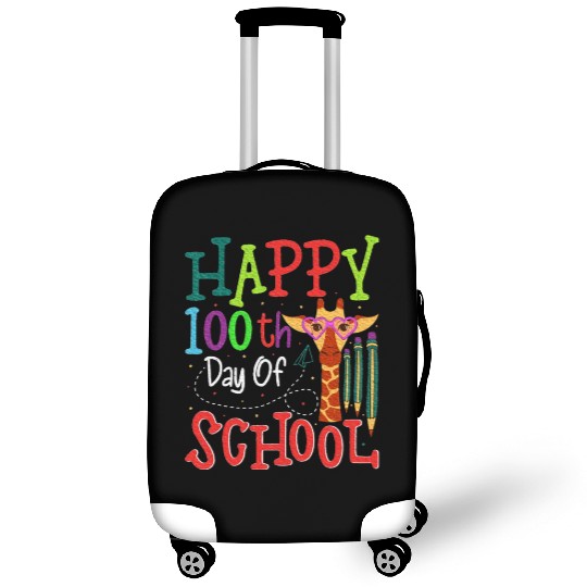 Happy 100 Day Of School Giraffe Lover Luggage Covers