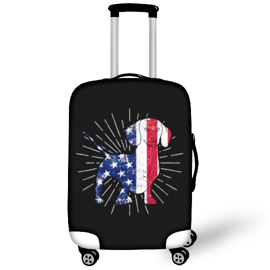 Dachshund 4th Of July US Flag Dog Lovers Patriotic Luggage Covers