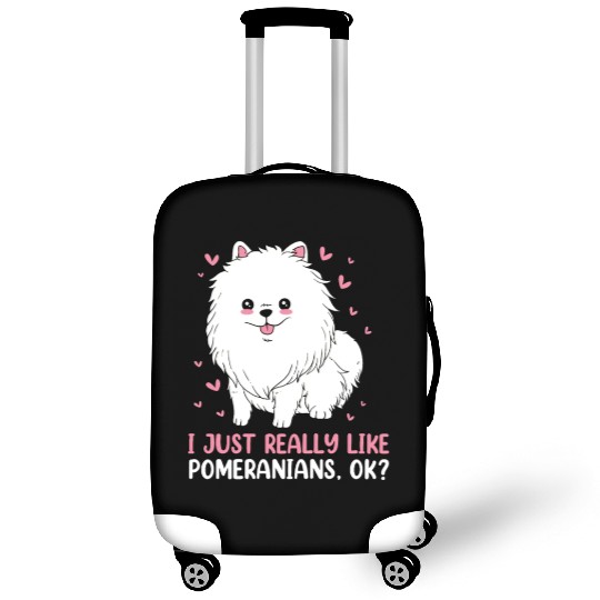 I Just Really Like Dogs Cute Pomeranian Luggage Covers