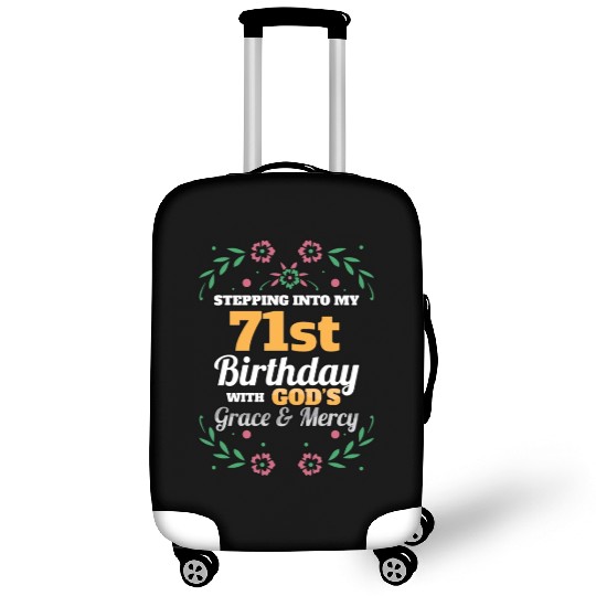 Stepping into my 71st Birthday Religious Bday Luggage Covers