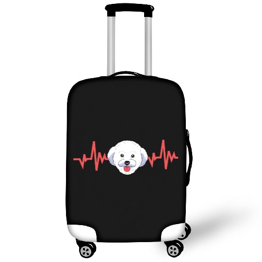 Dog Face Dog Heartbeat Bichon Frise Lovers Luggage Covers