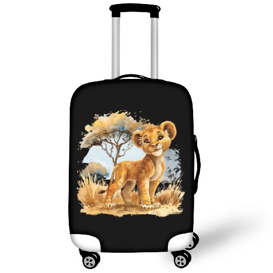 Watercolor Baby Lion, Baby Lion clipart, Baby Luggage Covers