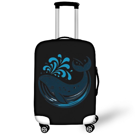 whale in the sea Luggage Covers