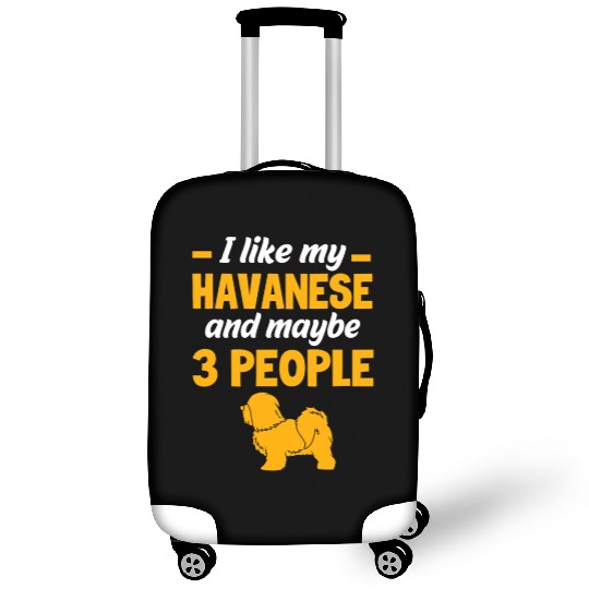 Dog And Maybe 3 People Funny Havanese Dog Lovers Luggage Covers