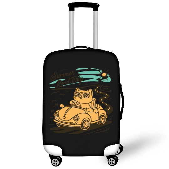 Summer Road Trip Vacation Cat lover Gift Luggage Covers
