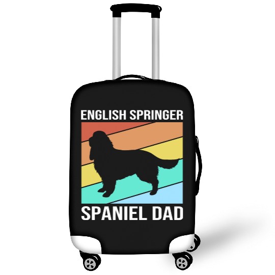 Retro Dog Fathers Day English Springer Spaniel Dad Luggage Covers