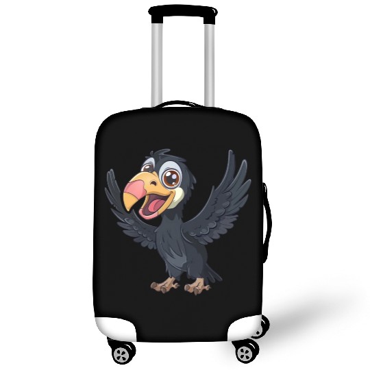 Joyful California Condor Cartoon Character Luggage Covers