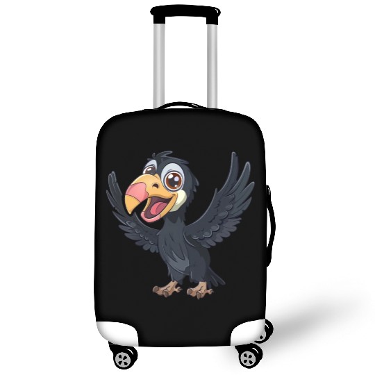 Joyful California Condor Cartoon Character Luggage Covers