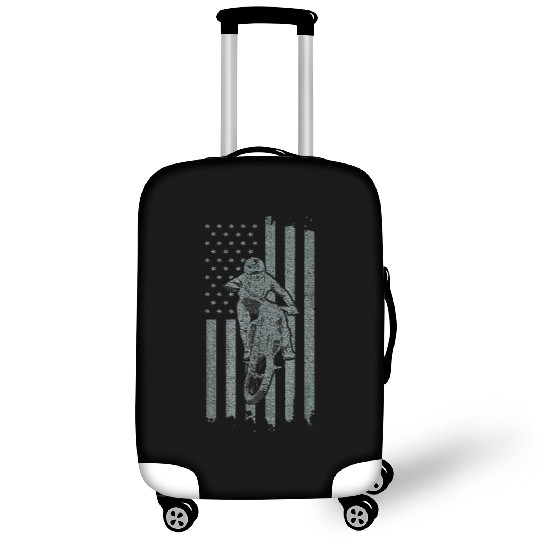 Dirt Bike US Flag Motocross Biker American Flag Luggage Covers