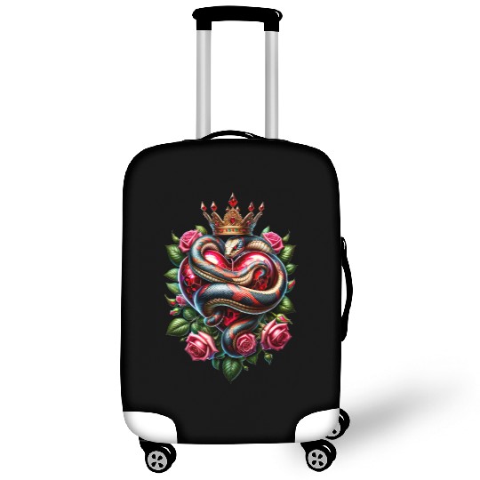 Royal Snake and Roses Heart Luggage Covers