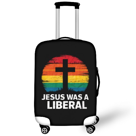 Jesus Was A Liberal Retro Sunset Progressive Luggage Covers